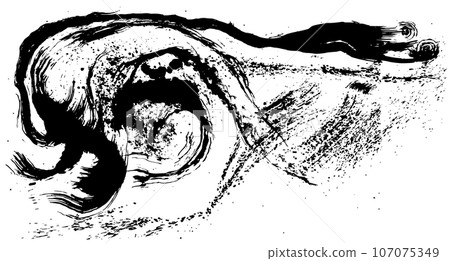 波漩渦手繪畫筆插圖 107075349