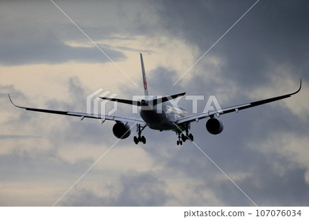 Passenger plane taking off and landing image 107076034