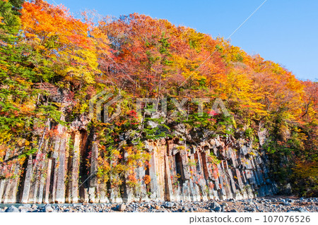 八幡平、松川溪谷（松川玄武岩）的紅葉 107076526