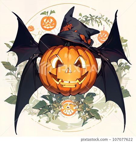 Halloween emblem (AI generated) 107077622