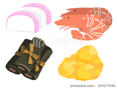 新年菜餚的插圖 新年菜餚的插圖 107077946