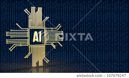 The ai or Artificial Intelligence image for technology concept 3d rendering The ai or Artificial Intelligence image for technology concept 3d rendering 107079247