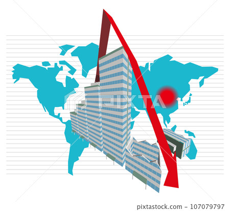 中國的泡沫破裂圖圖像以西方為中心的世界地圖向量圖 中國的泡沫破裂圖圖像以西方為中心的世界地圖向量圖 107079797