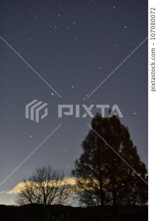 Stars floating in the night sky 107080072