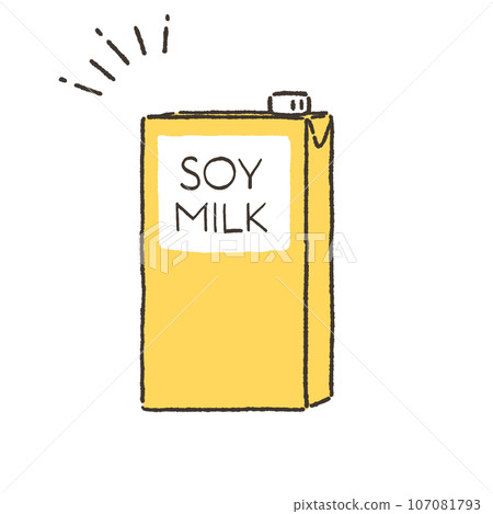 Hand-drawn illustration of soy milk 107081793