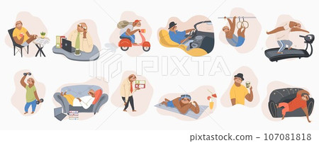 Sloth Laziness Compositions Set 107081818
