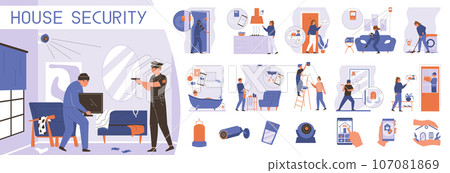 Home Security Composition Set 107081869
