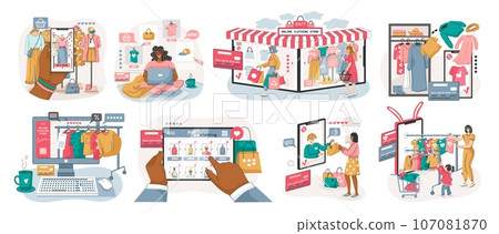 Online Clothes Store Set Online Clothes Store Set 107081870