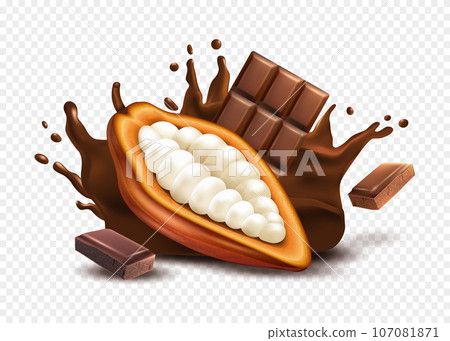 Cocoa Chocolate Transparent Composition Cocoa Chocolate Transparent Composition 107081871