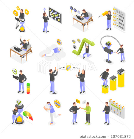Personal Productivity Isometric Icons 107081873