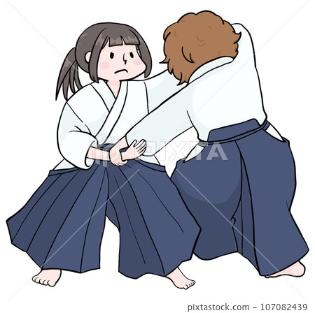 Girls doing Aikido Girls doing Aikido 107082439