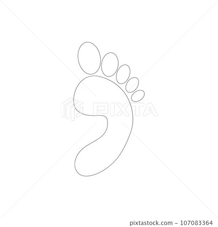 human footprint logo vektor illustration 107083364