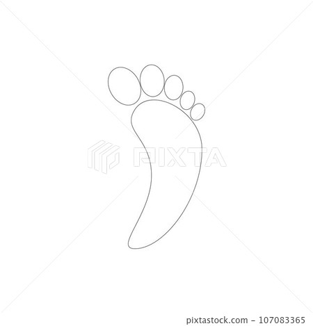 human footprint logo vektor illustration human footprint logo vektor illustration 107083365