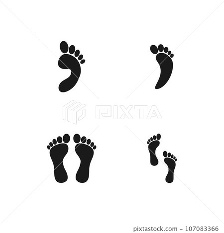 human footprint logo vektor illustration human footprint logo vektor illustration 107083366