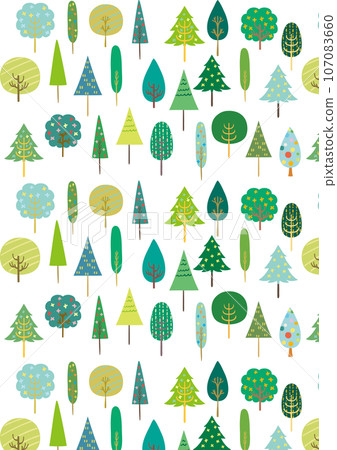Scandinavian style trees landscape pattern vertical Scandinavian style trees landscape pattern vertical 107083660