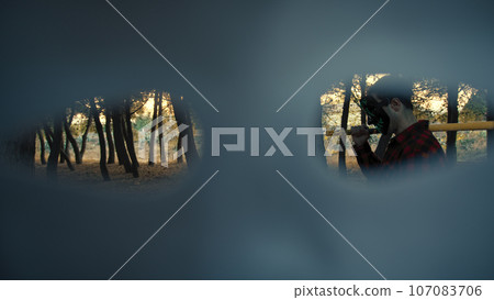 Crime Peoples walks in the mountain with Weapons and Axe For Halloween 107083706