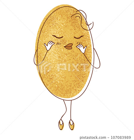 An image portraying a bashful potato character exuding shyness and timidity. This introverted vegetable adds a unique charm to food-related projects, embodying the endearing qualities of modesty and An image portraying a bashful potato character exuding shyness and timidity. This introverted vegetable adds a unique charm to food-related projects, embodying the endearing qualities of modesty and 107083989