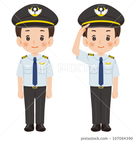male pilot in shirt 107084390