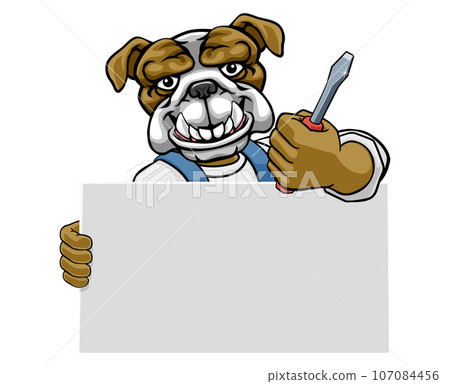 Electrician Bulldog Dog Screwdriver Tool Handyman 107084456