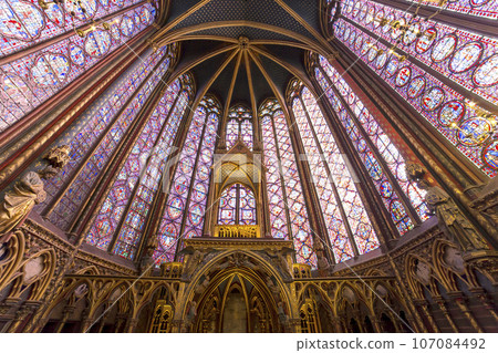 the Saint Chapel, Paris, France 107084492