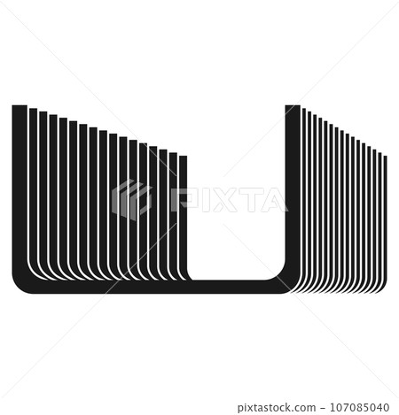 Staple Pin Icon, Stapler Metal Staple Fastener Vector illustration symbol design Staple Pin Icon, Stapler Metal Staple Fastener Vector illustration symbol design 107085040