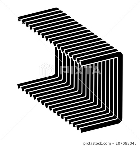 Staple Pin Icon, Stapler Metal Staple Fastener Vector illustration symbol design Staple Pin Icon, Stapler Metal Staple Fastener Vector illustration symbol design 107085043