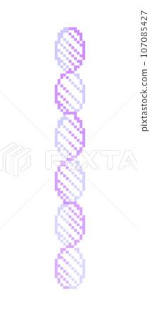 Pixel art_DNA line (purple) Pixel art_DNA line (purple) 107085427