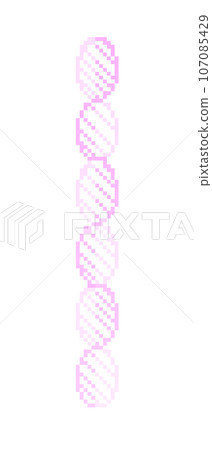 像素藝術_DNA線(粉紅色) 像素藝術_DNA線(粉紅色) 107085429