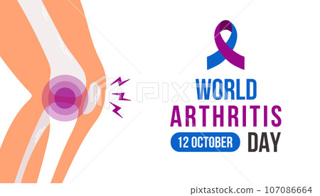 World Arthritis Day. October 12. Holiday concept. Template for background, banner, card, poster with text inscription. 107086664