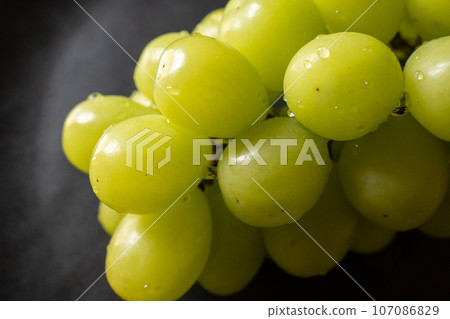 Fresh Shine Muscat (Top of bunch close up) Fresh Shine Muscat (Top of bunch close up) 107086829