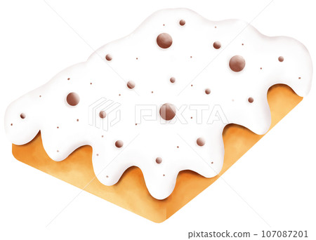 Watercolor pumpkin pie 107087201