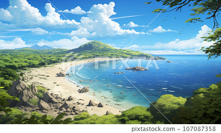 AI image of Amami Oshima, Tokunoshima, northern Okinawa Island, and Iriomote Island image 107087358