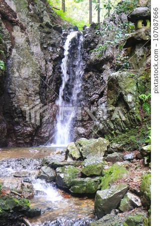 毛呂山町被森林岩壁包圍的獅子瀑布風景 毛呂山町被森林岩壁包圍的獅子瀑布風景 107087666