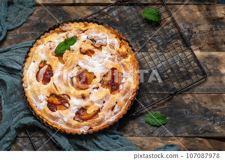 Apricot pie 107087978