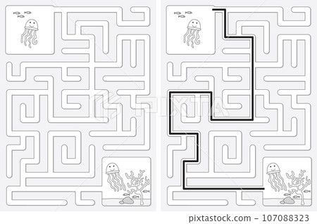 Easy jellyfish maze Easy jellyfish maze 107088323