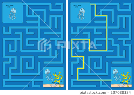Easy jellyfish maze Easy jellyfish maze 107088324
