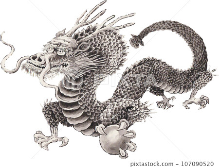 龍拿著龍珠-第二部分手繪風格 107090520