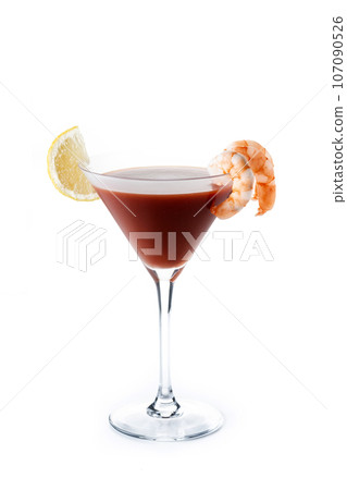 Shrimp cocktail isolated on white background Shrimp cocktail isolated on white background 107090526