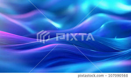 Neon glow blue and purple wavy surface... - Stock Illustration ...
