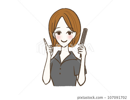 美髮師女人指著 107091702