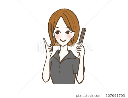 提供建議的女美髮師 提供建議的女美髮師 107091703