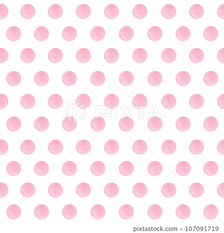 Seamless pattern of light pink rose watercolor circles on a white background Seamless pattern of light pink rose watercolor circles on a white background 107091719