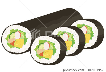 壽司_futomaki_沙拉卷 壽司_futomaki_沙拉卷 107091952