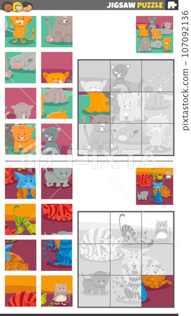 jigsaw puzzle games set with cats animal characters jigsaw puzzle games set with cats animal characters 107092136