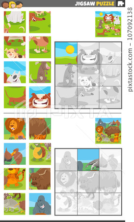 jigsaw puzzle games set with animal characters jigsaw puzzle games set with animal characters 107092138