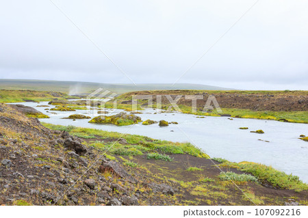 Godafoss falls in summer season view, Iceland Godafoss falls in summer season view, Iceland 107092216