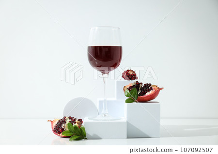 Pomegranate wine, delicious and gourmet alcohol drink Pomegranate wine, delicious and gourmet alcohol drink 107092507