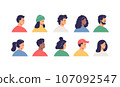 Different people avatars users in profile 107092547