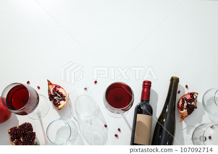 Pomegranate wine, delicious and gourmet alcohol drink Pomegranate wine, delicious and gourmet alcohol drink 107092714