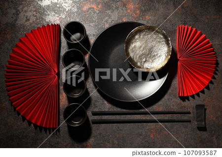 Different serving in world concept - Chinese serving or Chinese table setting 107093587